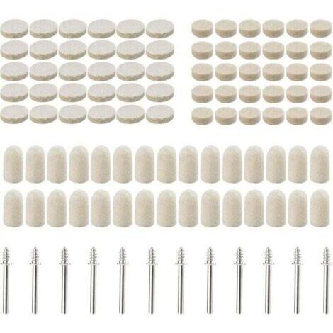 Green Mobility-Tampons de polissage en feutre de laine  102, disques abrasifs pour outils rotatifs, diamètres assortis : 10/13/25 mm