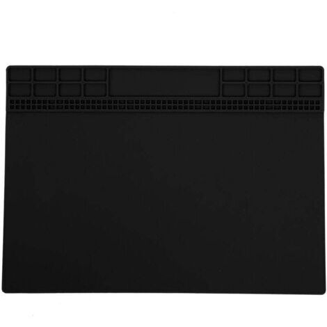 Green Mobility-Tapis De Soudure Magnétique En Silicone Résistant À La Chaleur 350x250x4mm Noir Pour Réparation Électronique