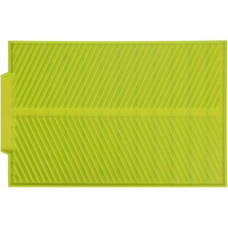 Green Mobility-Tapis de vidange Planche à égoutter universelle Plats de séchage Tapis de séchage enroulable antidérapant Plateau en silicone résistant à la chaleur et antidérapant (vert)
