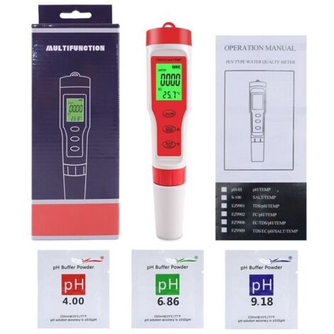 Green Mobility-Testeur numérique de qualité PH/TDS/EC/température, analyseur pour eau, piscines, aquariums