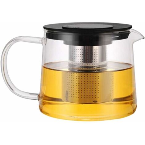 Green Mobility-Théière en verre avec infuseur en acier inoxydable résistant à la chaleur pour thé, thé, thé, thé, thé, thé, thé, thé transparent 1500 ml