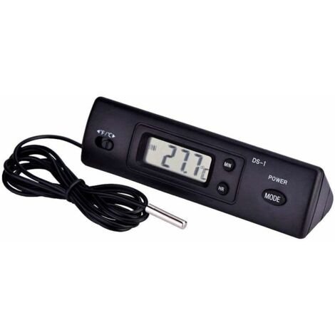 Green Mobility-Thermomètre Compteur De Température Numérique À Cristaux Liquides LCD Mesure De L'humidité Capteur De Sonde Câblé pour Réfrigérateur Aquarium Climatiseur