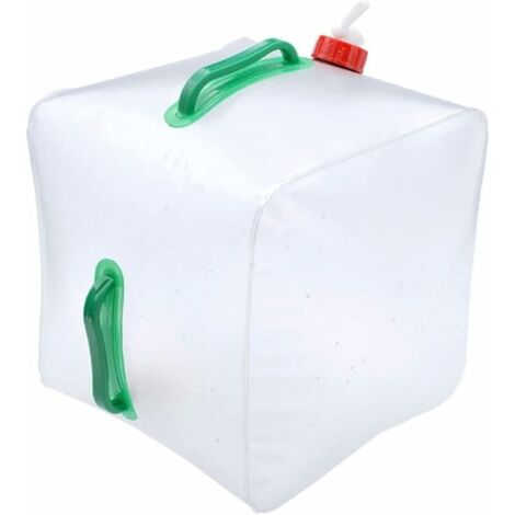 Green Mobility-TSLBW 20L Réservoir eau Pliable Sac Conteneur avec Robinet, Transporteur eau de Camping Pliable portatif Transparent pour Le Bureau, Le Camping, Les jus de Fruits, Les Cocktails