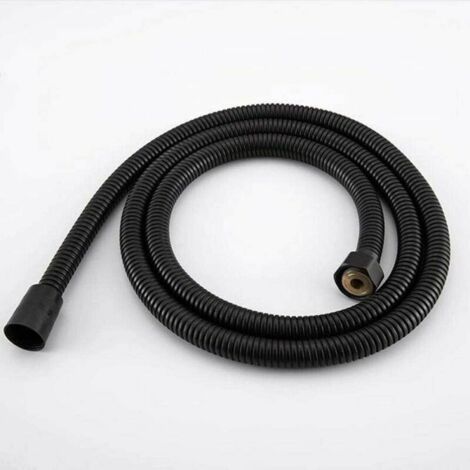 Green Mobility-Tuyau de douche en acier inoxydable noir raccords de pommeau de douche à main tuyaux accessoires de salle de bain tuyau en caoutchouc tuyau de plomberie Flexible-2M