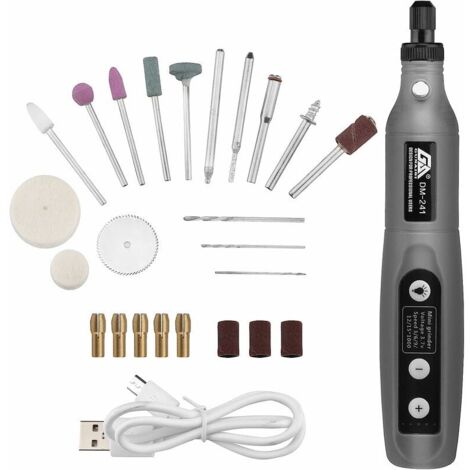 Green Mobility-USB MultiFunction Variable Speed Mini Perceuse Électrique Gravure Stylo Meulage Set Polissage / Coupe DIY Kit，