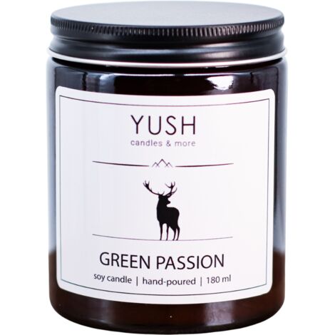 Green Passion - Vela de soja con jazm铆n, iris y flor de naranjo - Yush - 180 ml