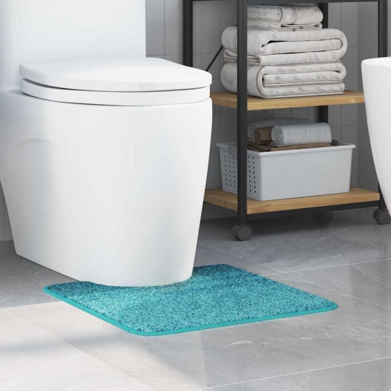 Anti-slip Bath Mat With Toilet Cut Turquoise 50 X 50 Cm Pp Vidaxl