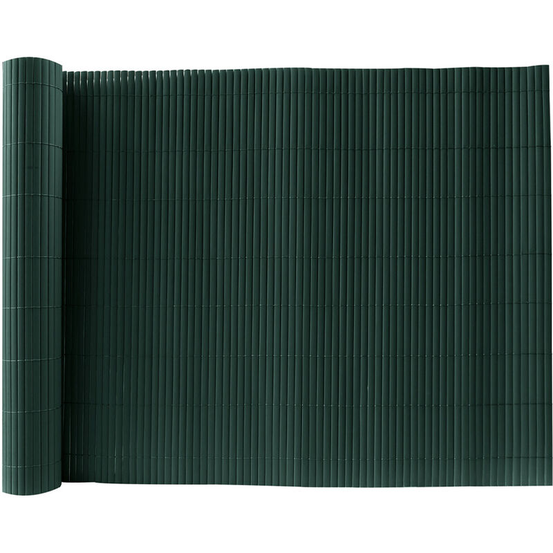 Green PVC Fence Screen Bamboo Mat Border Panel Garden Wall Privacy Protect,1.2x3M
