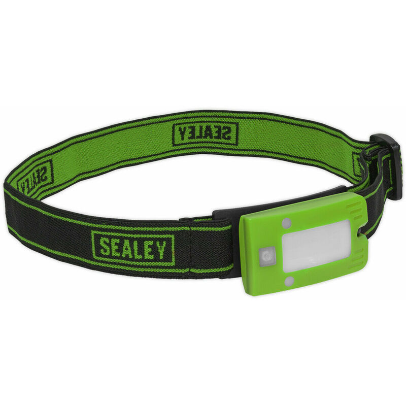 Loops - Green Rechargeable Head Torch - Adjustable Band - Automatic Sensor - 2W cob led