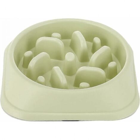 (Green) Slow Feeder Dog Bowl with Non-Slip Base, Extends Feeding Time to Prevent Various Diseases Caused by Rapid Eating
