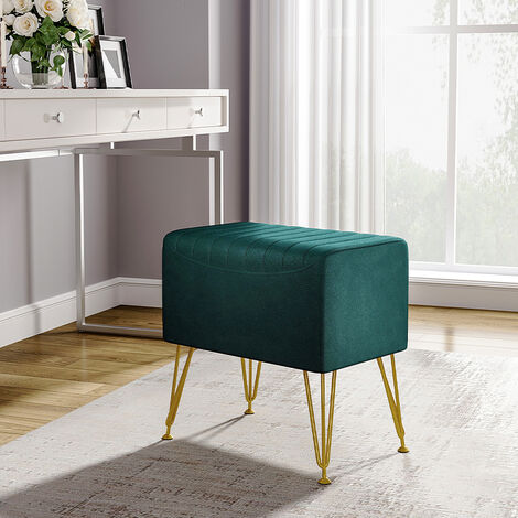 Gold dressing table stool