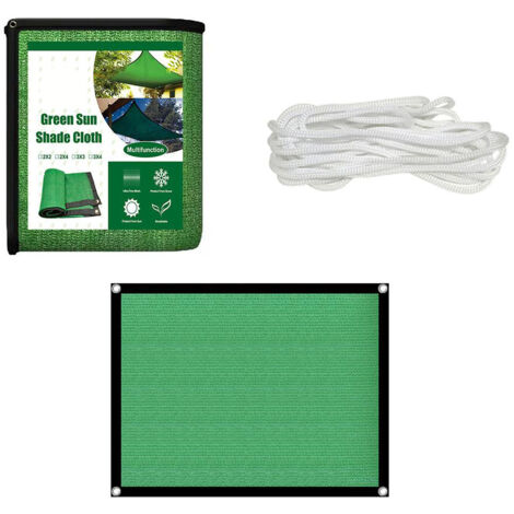 Green Sun Shade Cloth Sun Mesh Shade Net Sunblock Shade Cloth UV Resistant Shade Sunblock Net for Greenhouse Parking Garden Yard
