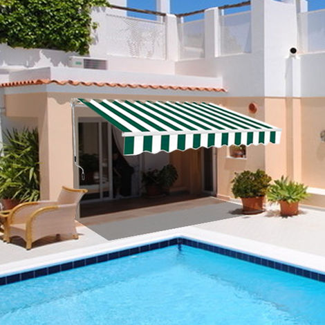 Greenbay 3 x 2.5m Manual Awning Garden Patio Canopy Sun Shade Shelter Retractable