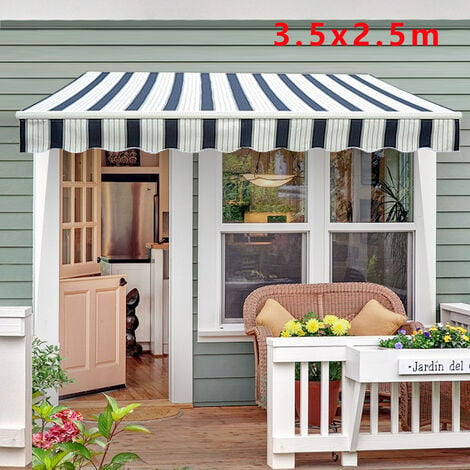 Greenbay 3.5 x 2.5m Manual Awning Garden Patio Canopy Sun Shade Shelter Retractable