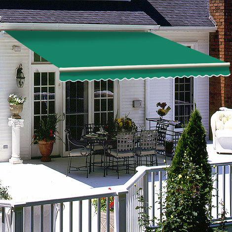 Greenbay 4 x 3m Manual Awning Garden Patio Canopy Sun Shade Shelter Retractable