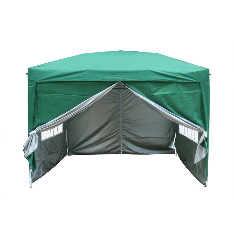 Greenbay Garden Pop Up Gazebo Party Tent Canopy With 4 Sidewalls, and Carrying Bag Green 3x3M