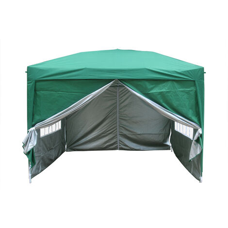 main image of "Greenbay Garden Pop Up Gazebo Party Tent Canopy With 4 Sidewalls and Carrying Bag 3x3M"