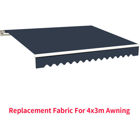 Greenbay Outdoor Patio Garden Awning Canopy Sun Shade Shelter Replacement Fabric 4 x 3m Blue