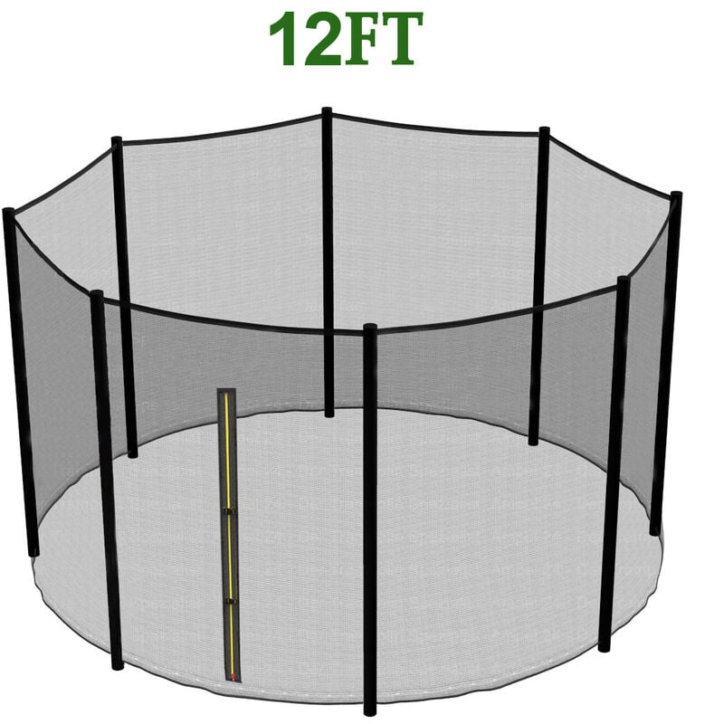 Green Bay - Greenbay Replacement Trampoline Safety Net Enclosure Surround Netting, 12FT - 8 Pole