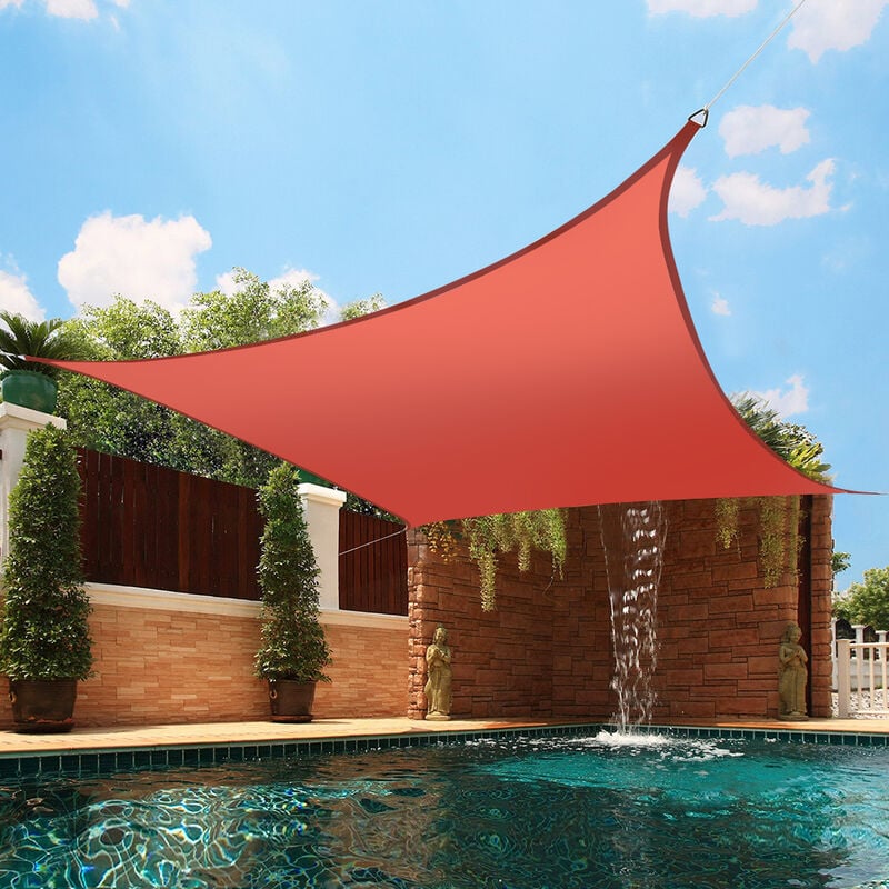 Green Bay - Greenbay Sun Shade Sail Garden Patio Party Sunscreen Awning Canopy 98% uv Block Square Terracotta 3x3m