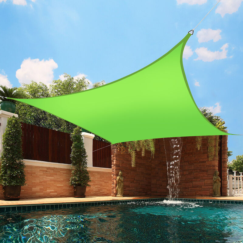 Greenbay Sun Shade Sail Garden Patio Party Sunscreen Awning Canopy 98% uv Block Square Light Green 3x3m