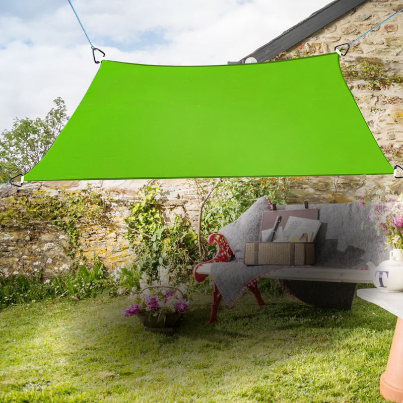 Greenbay Sun Shade Sail Garden Patio Party Sunscreen Awning Canopy 98% uv Block Square Light Green 3.6x3.6m