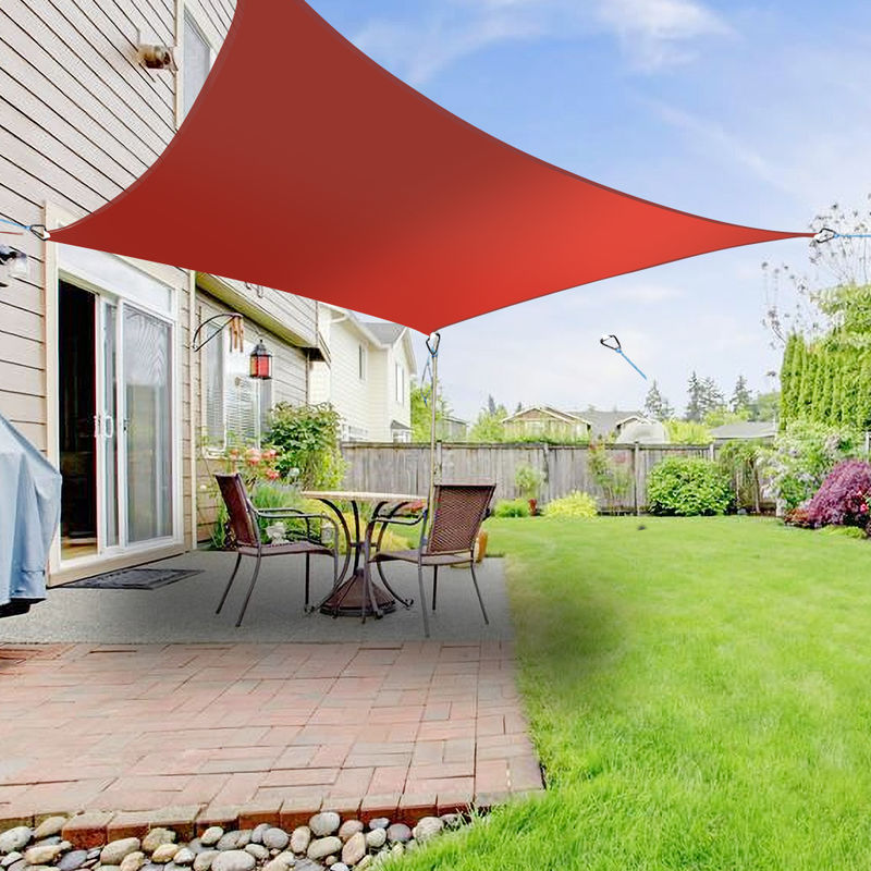 Greenbay Sun Shade Sail Garden Patio Party Sunscreen Awning Canopy 98% uv Block Square Terracotta 4x4m