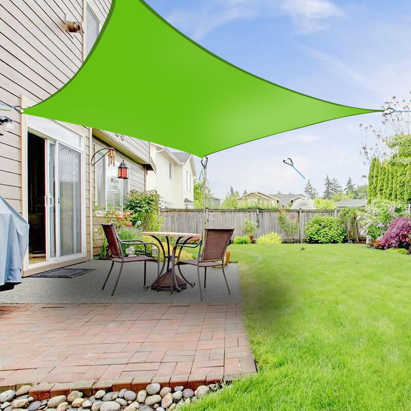 Greenbay Sun Shade Sail Garden Patio Party Sunscreen Awning Canopy 98% uv Block Square Light Green 5x5m