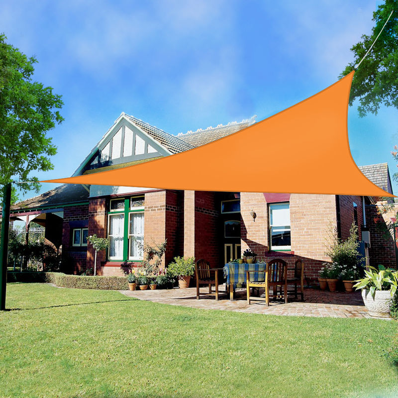 Greenbay Sun Shade Sail Garden Patio Party Sunscreen Awning Canopy 98% uv Block Triangle Orange 3x3x3m