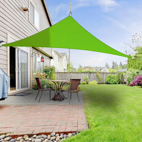 3m Triangle Sun Shade Sail Garden Canopy Awning 98% UV Block Greenbay New 