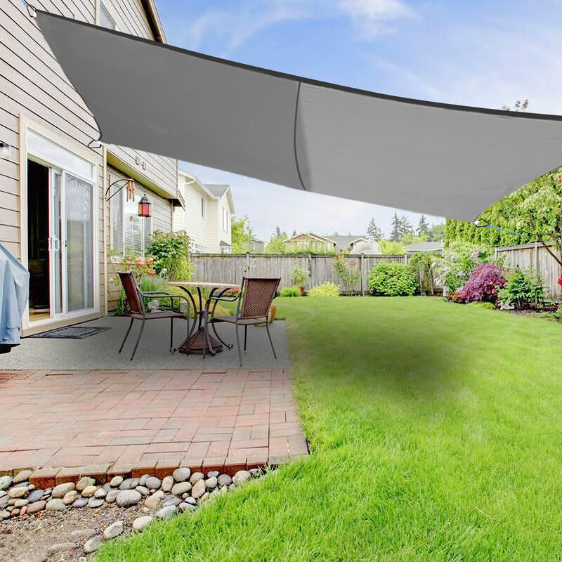 Greenbay Sun Shade Sail Garden Patio Yard Party Sunscreen Awning Canopy 98% uv Block Rectangle Anthracite 5x4m