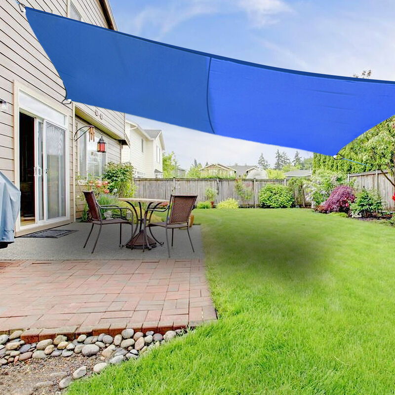 Green Bay - Greenbay Sun Shade Sail Garden Patio Yard Party Sunscreen Awning Canopy 98% uv Block Rectangle Blue 5x4m