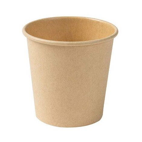 GREENBOX Tazza da caffè ecologica, colore marrone, non sbiancato, tazza da prova, 50 pezzi, caffè da go, usa e getta, biodegradabile, 100 ml, 4 oz