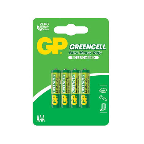 GREENCELL BATTERIE 1,5V AAA R3 4 STK