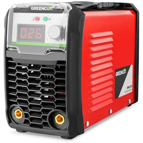 Greencut MMA-200 - Saldatrice DC Inverter, turboventilata, 200 A, colore: arancione