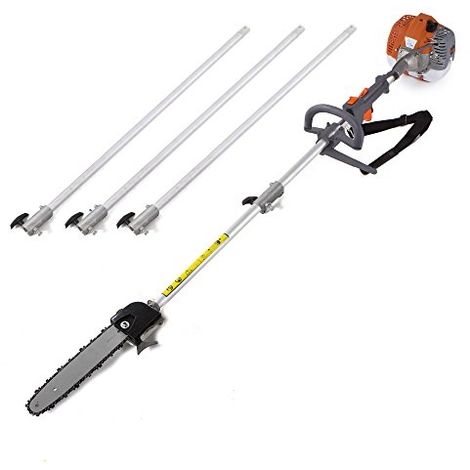 GREENCUT PP655 ÉLAGUEUSE SUR PERCHE/COUPEUR 5 M DE HAUT MOTEUR A ESSENCE 65 CC, ORANGE