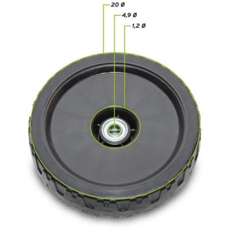 Greencut – Roue avant 8' pour tondeuse – Accessoire compatible GLM880XE – Performance optimisée pour terrains difficiles – Montage facile