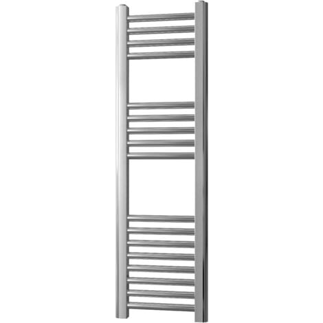 Greened House 300mm wide x 1000mm high Chrome Flat Central Heating Towel Rail Designer Straight Towel radiator