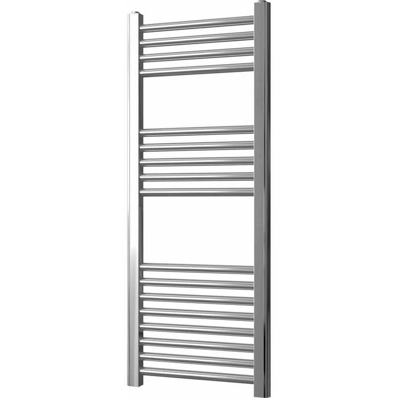 Greened House 300mm wide x 1000mm high Chrome Flat Central Heating Towel Rail Designer Straight Towel radiator