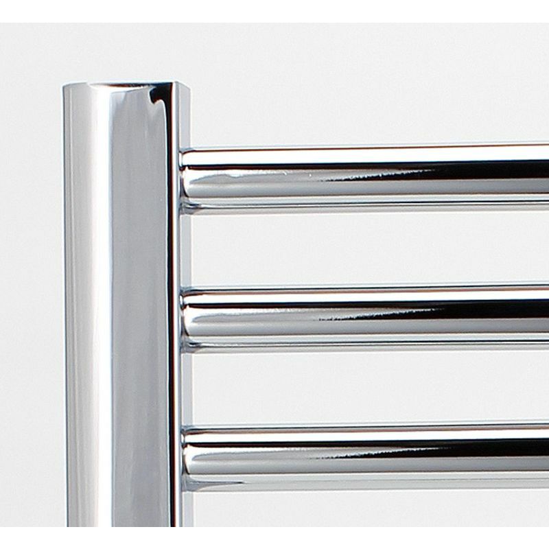 Greened House 400mm wide x 600mm high Chrome Flat Electric Heated Towel Rail Designer Straight Towel radiator