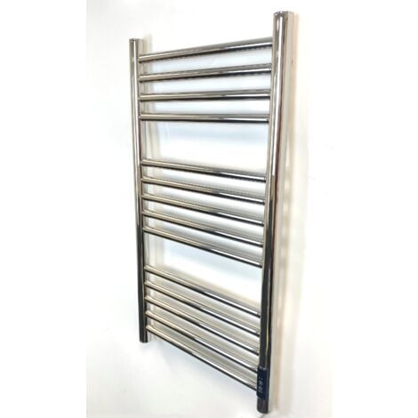 Greenedhouse 300 x 720mm Electric Stainless Steel Towel Rail Mirror Polished Finish energy efficient