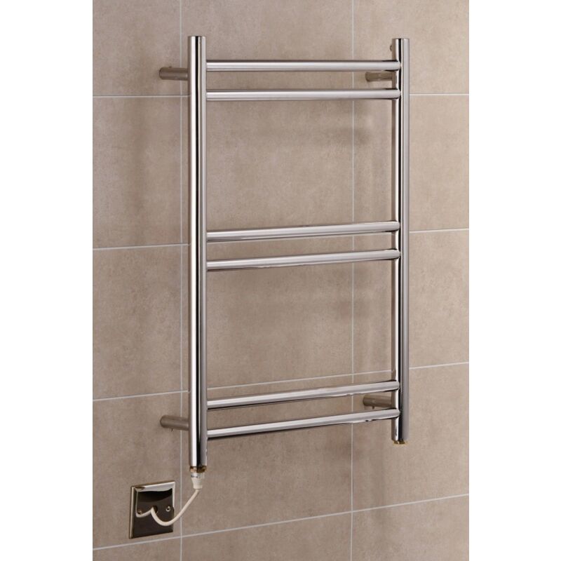 Tirana Electric Stainless Steel Towel Rail 600 x 800mm