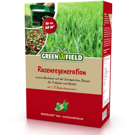 Greenfield Rasenregeneration 2 kg Grasseman Rasensamen Nachsaat Sportrasen