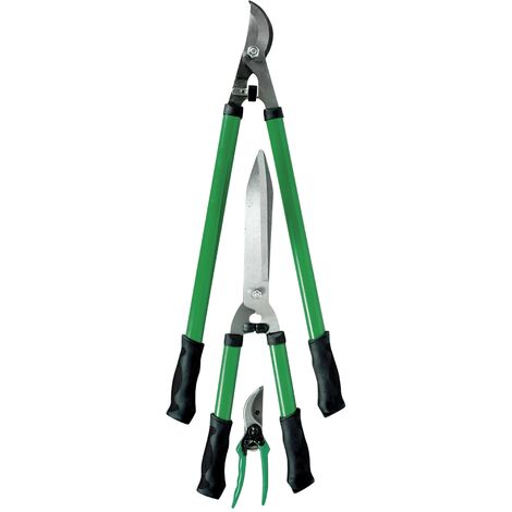 GREENGERS - SÉCATEURS ET CISEAUX DE JARDINAGE, SÉCATEURS ET CISEAUX DE JARDINAGE - LOT DE 3 SÉCATEURS À BRANCHES, 1 X CISAILLE À