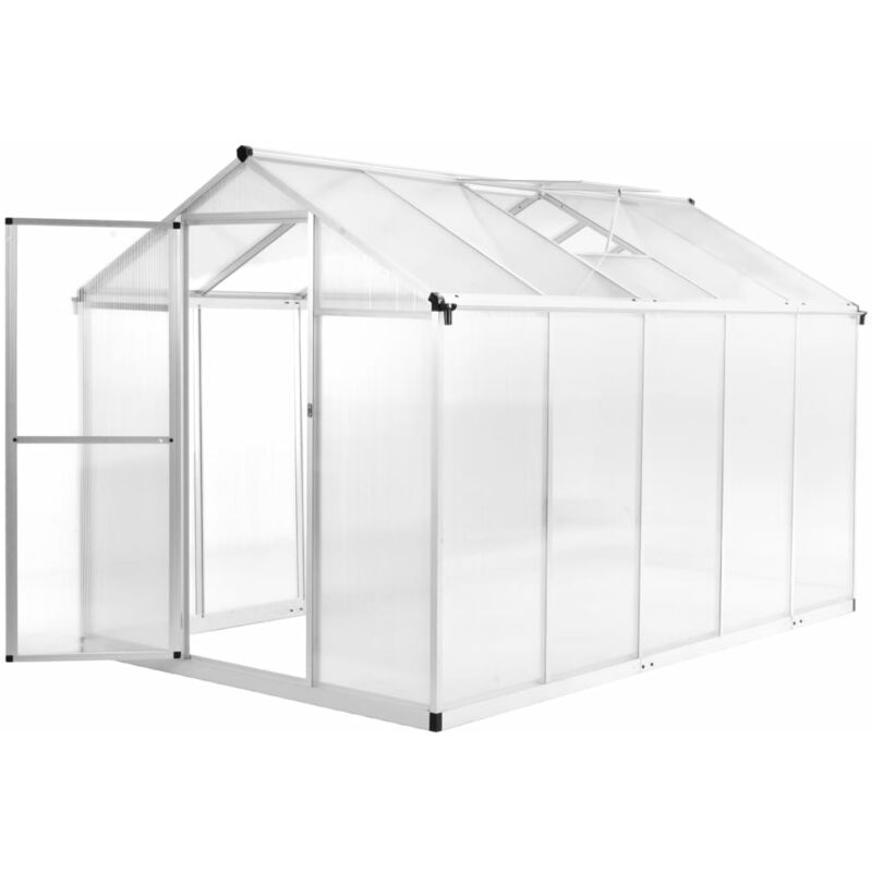 Greenhouse Aluminium 302x190x195 cm 11.19 m³ vidaXL