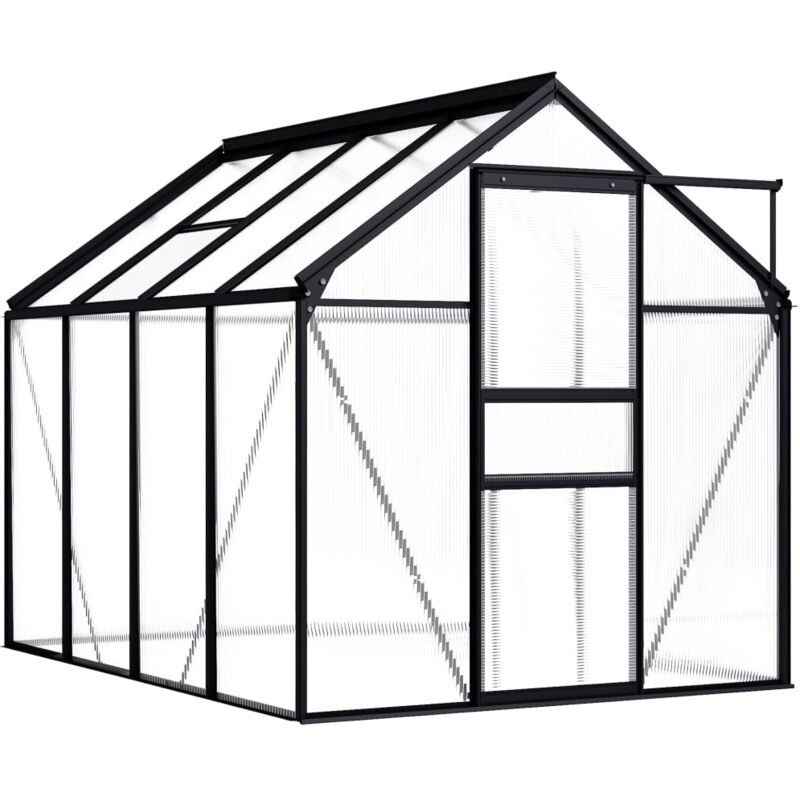 Greenhouse Anthracite Aluminium 4.75 m² Vidaxl