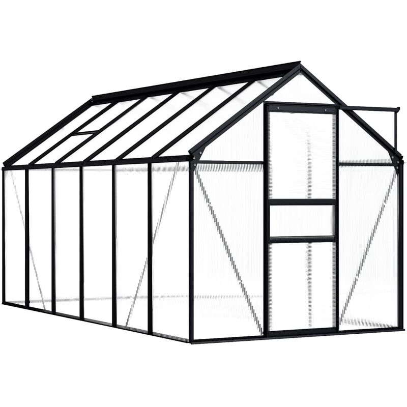 Vidaxl - Greenhouse Anthracite Aluminium 7.03 m²