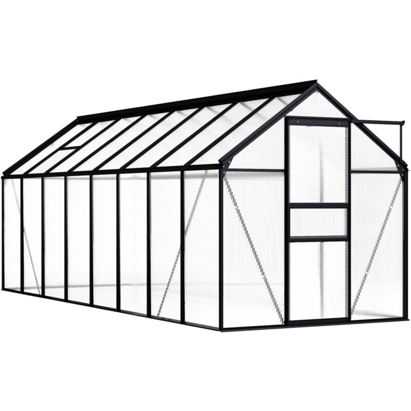 Vidaxl - Greenhouse Anthracite Aluminium 9.31 m²