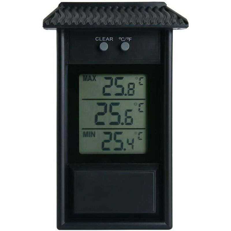 Greenhouse Digital Max-Min Thermometer - For Garden, Patio or Greenhouse Guazhuni(Black)