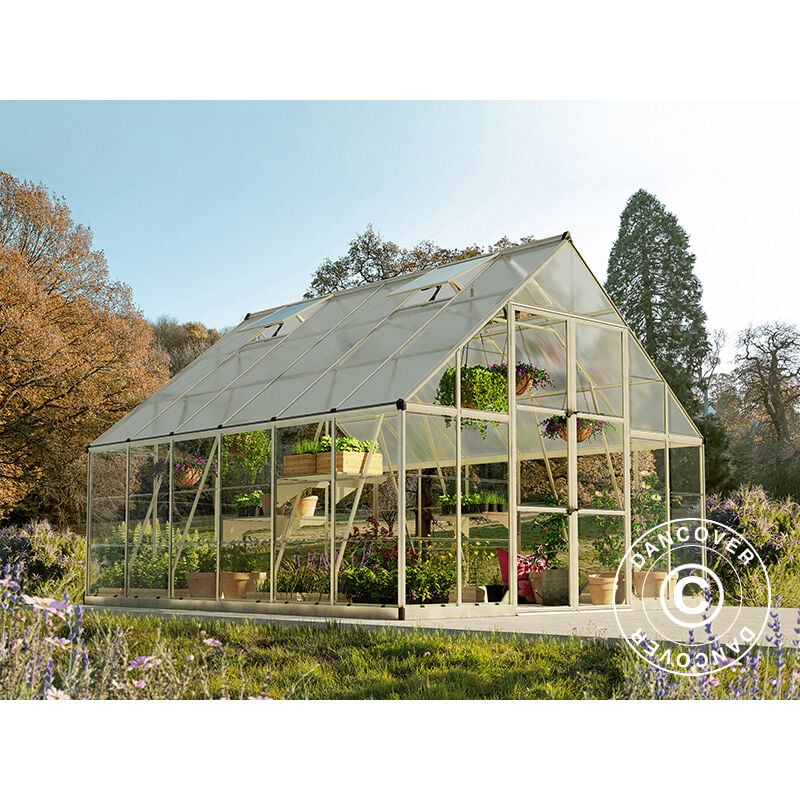 Greenhouse polycarbonate Balance 11.1 m², Palram/Canopia, 3.04x3.66x2.57 m, Silver - Silver